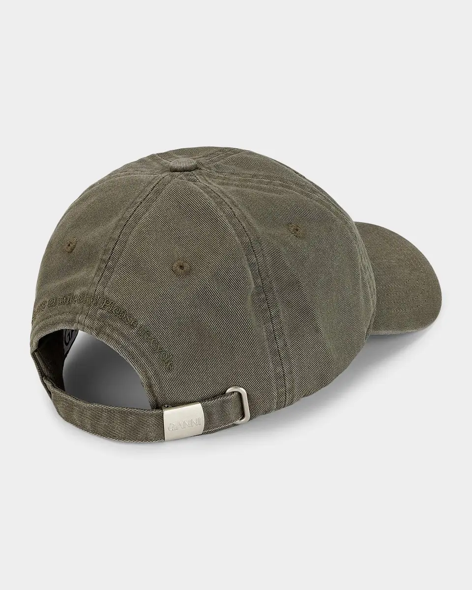 Ganni Washed Cotton Canvas Baseball Cap | Thumbnail 2 Ganni Washed Cotton Canvas Baseball Cap | Thumbnail 2