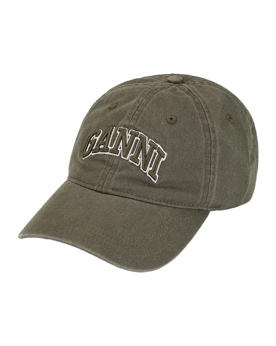 Ganni Washed Cotton Canvas Baseball Cap | Thumbnail 3 Ganni Washed Cotton Canvas Baseball Cap | Thumbnail 3