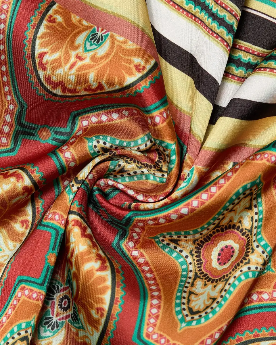 Misa Los Angeles Sheila Printed Satin Handkerchief Midi Dress | Thumbnail 6