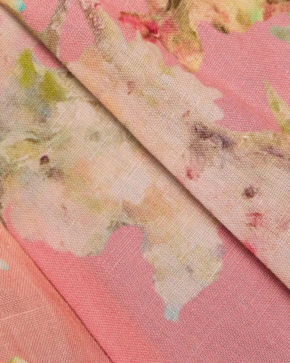 Hemant & Nandita Floral Ombré Cotton-Linen Midi Skirt | Thumbnail 6 Hemant & Nandita Floral Ombré Cotton-Linen Midi Skirt | Thumbnail 6