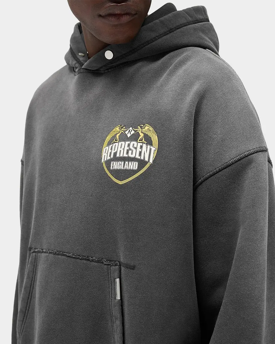 Represent Men's Legacy Angel Border Logo Cotton Hoodie | Thumbnail 5 Represent Men's Legacy Angel Border Logo Cotton Hoodie | Thumbnail 5