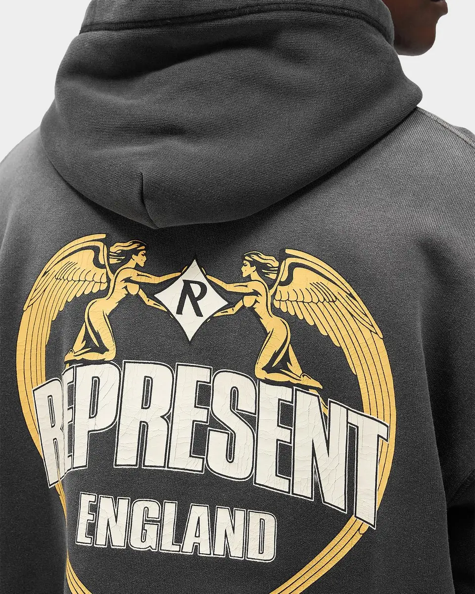 Represent Men's Legacy Angel Border Logo Cotton Hoodie | Thumbnail 8 Represent Men's Legacy Angel Border Logo Cotton Hoodie | Thumbnail 8