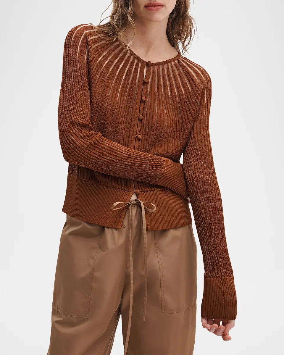 rag & bone Aubrey Sheer Stripe Cardigan | Thumbnail 4 rag & bone Aubrey Sheer Stripe Cardigan | Thumbnail 4