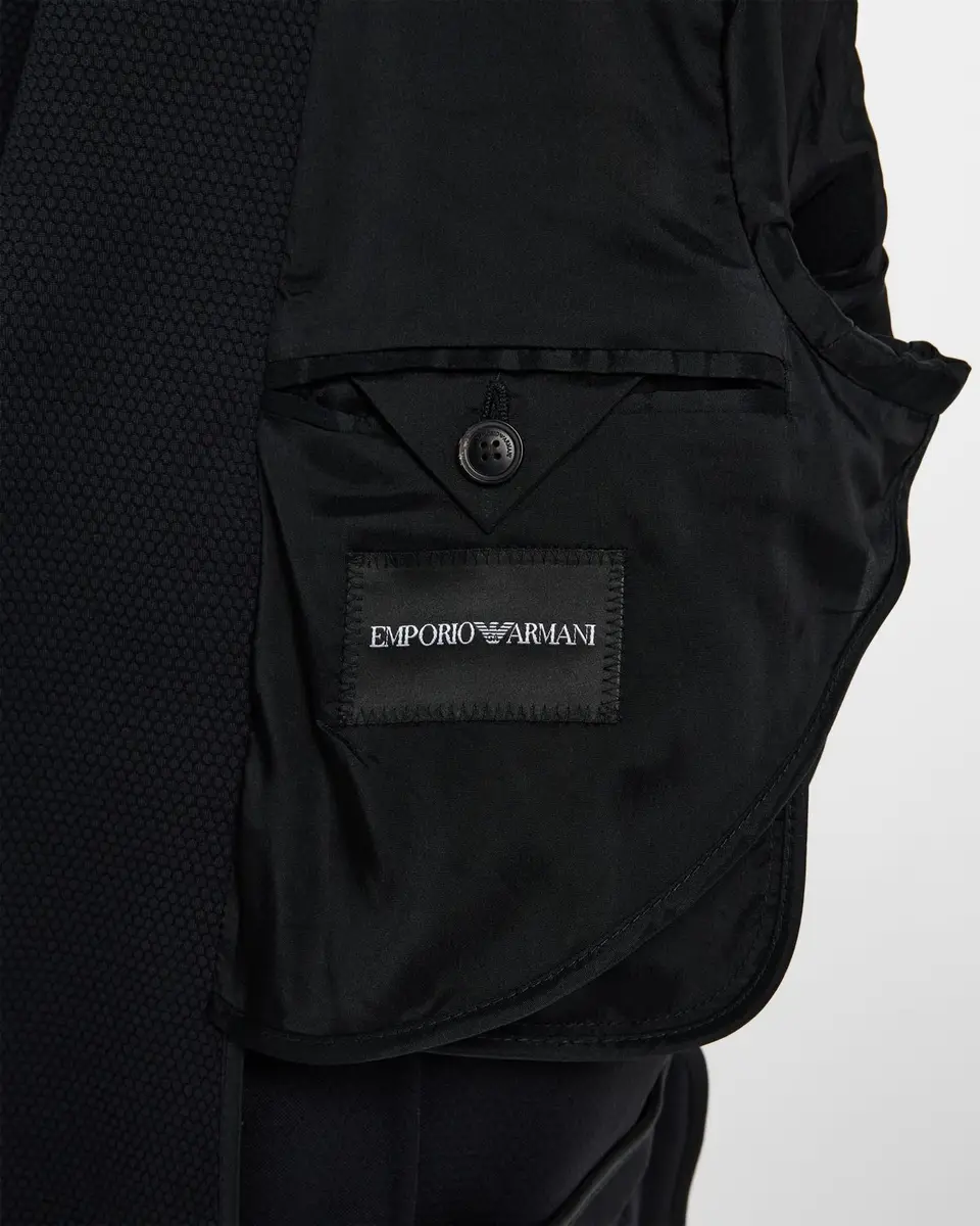 Emporio Armani Men's Rice Stitch Single-Breasted Sport Coat | Thumbnail 6