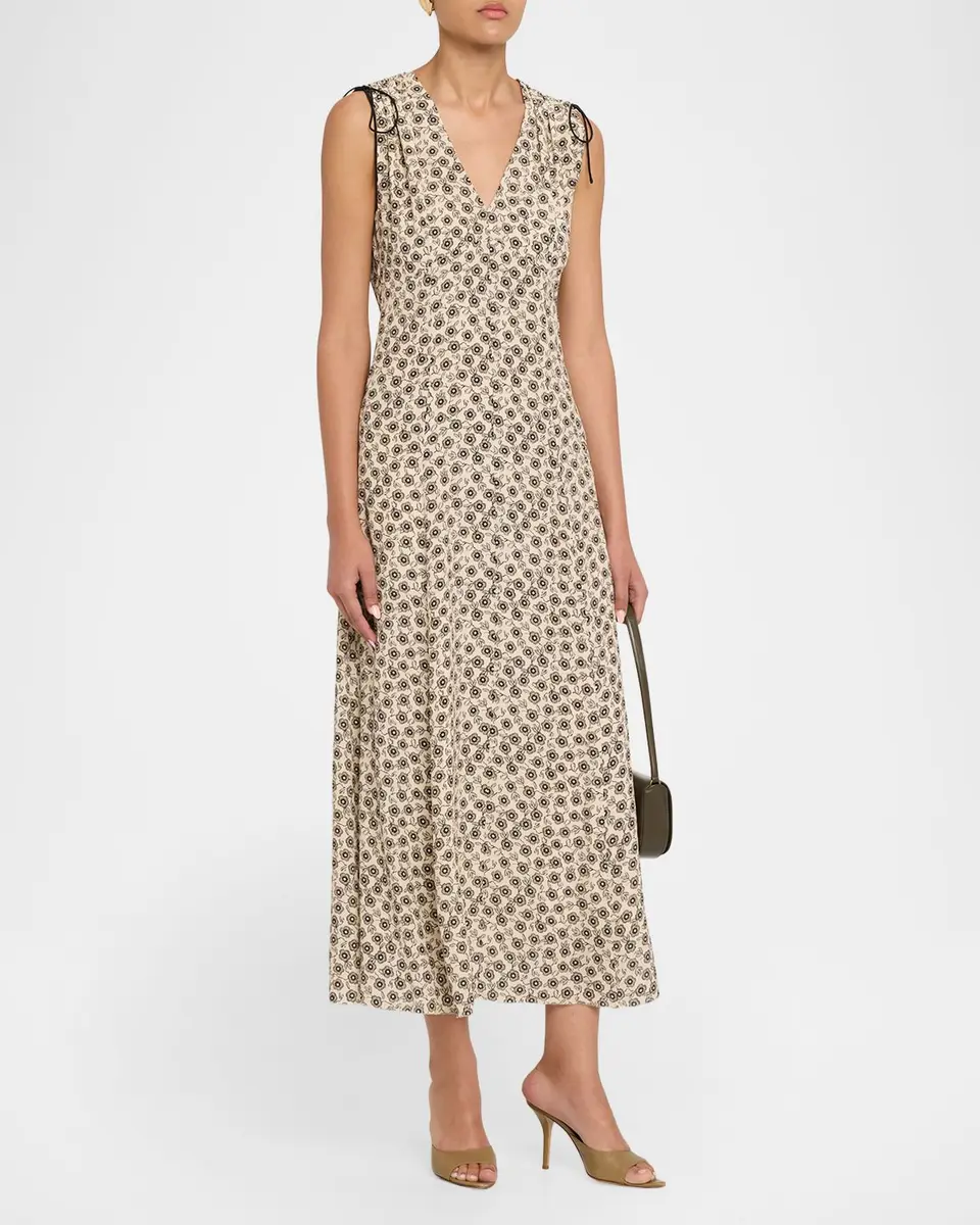 rag & bone Emmet Floral Midi Dress | Thumbnail 4