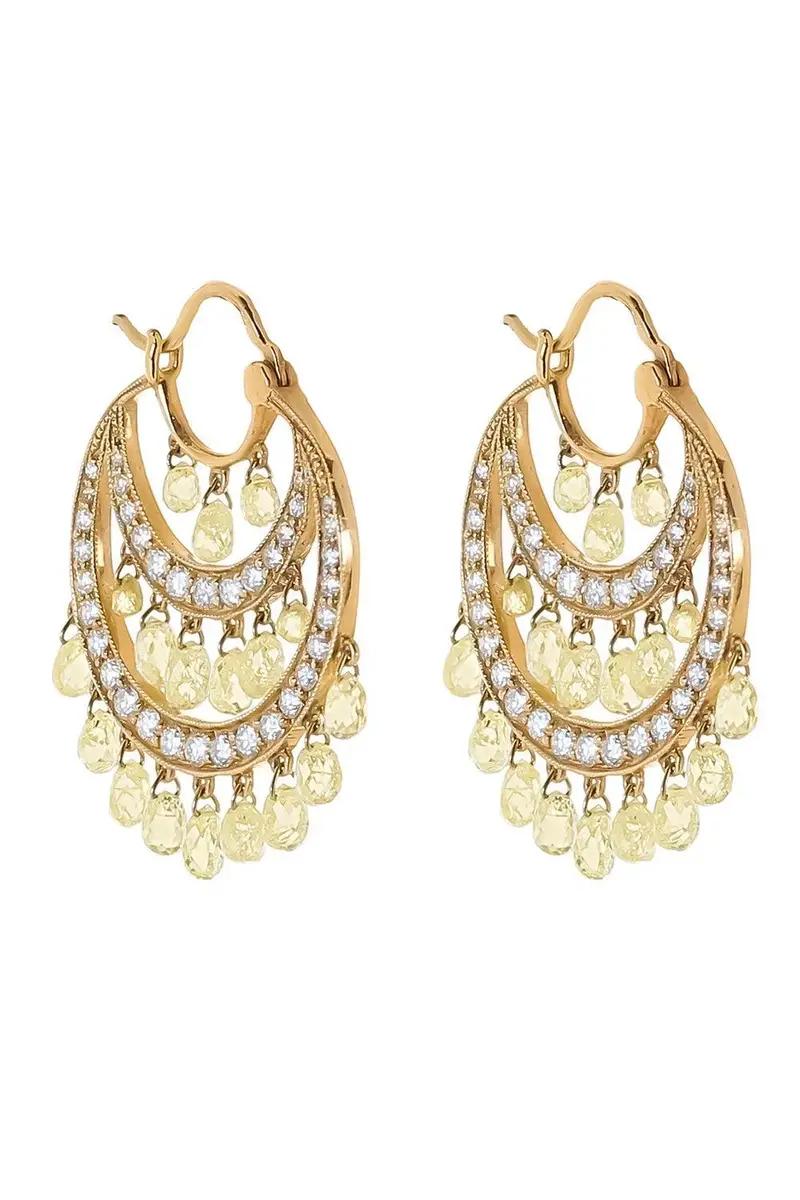 PARULINA Diamond Briolette Round Tier Earrings | Thumbnail 5 PARULINA Diamond Briolette Round Tier Earrings | Thumbnail 5