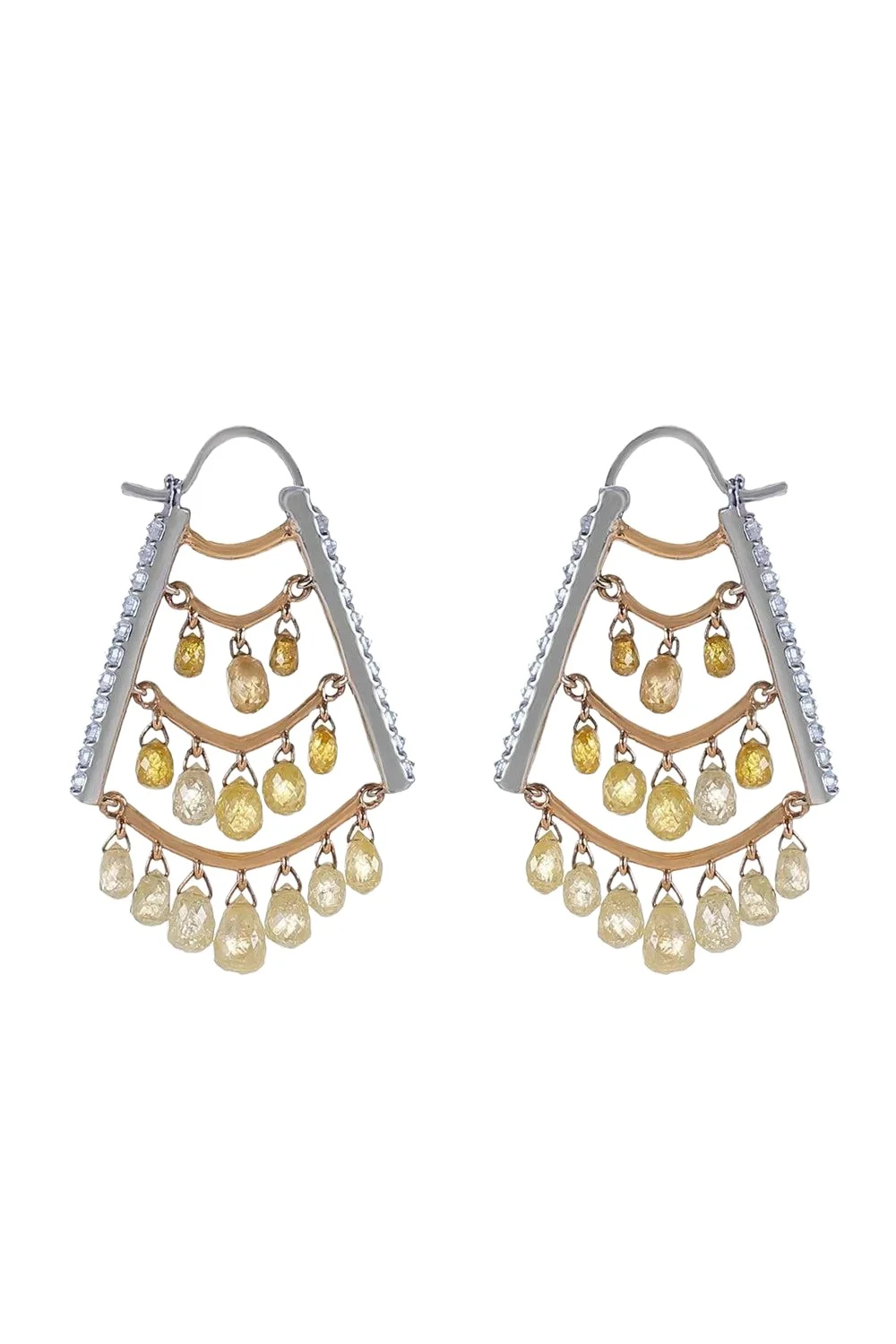 Diamond Chevron Brio Cutlet Earrings Diamond Chevron Brio Cutlet Earrings