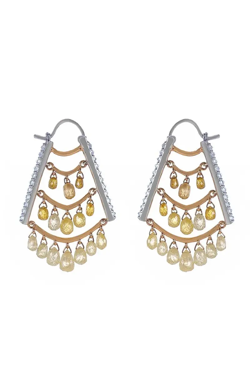 PARULINA Diamond Chevron Brio Cutlet Earrings | Image 1 PARULINA Diamond Chevron Brio Cutlet Earrings | Image 1