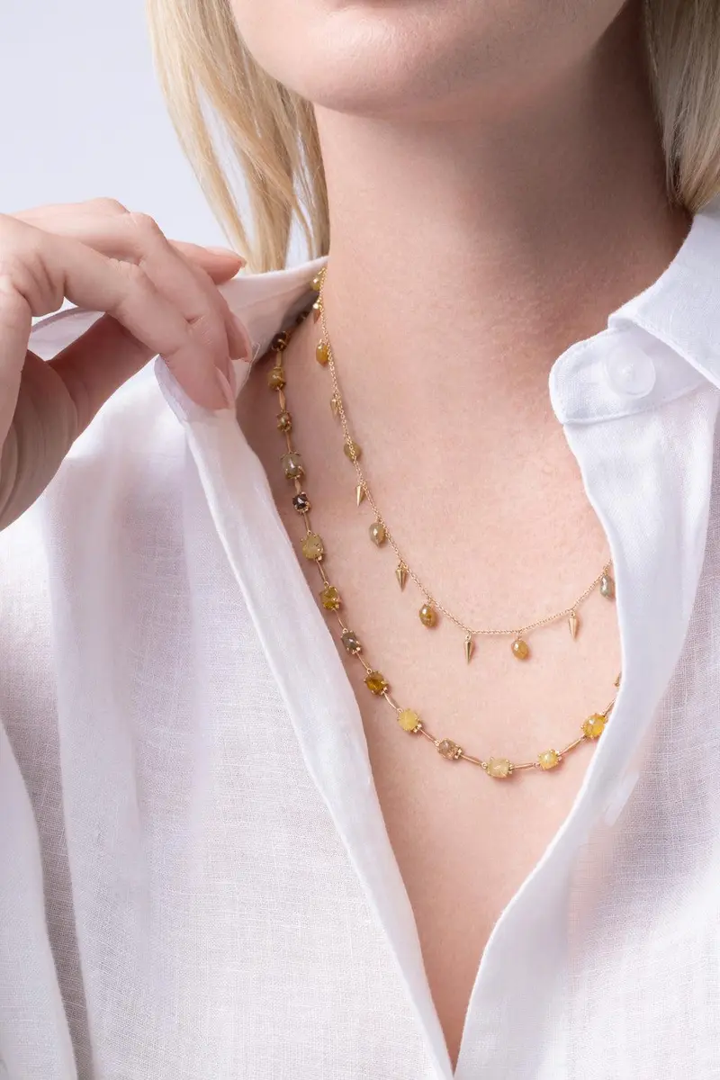 PARULINA Diamond Color Briolette Alternating Necklace | Thumbnail 2 PARULINA Diamond Color Briolette Alternating Necklace | Thumbnail 2
