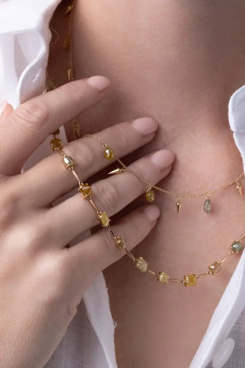 PARULINA Diamond Color Briolette Alternating Necklace | Thumbnail 3 PARULINA Diamond Color Briolette Alternating Necklace | Thumbnail 3