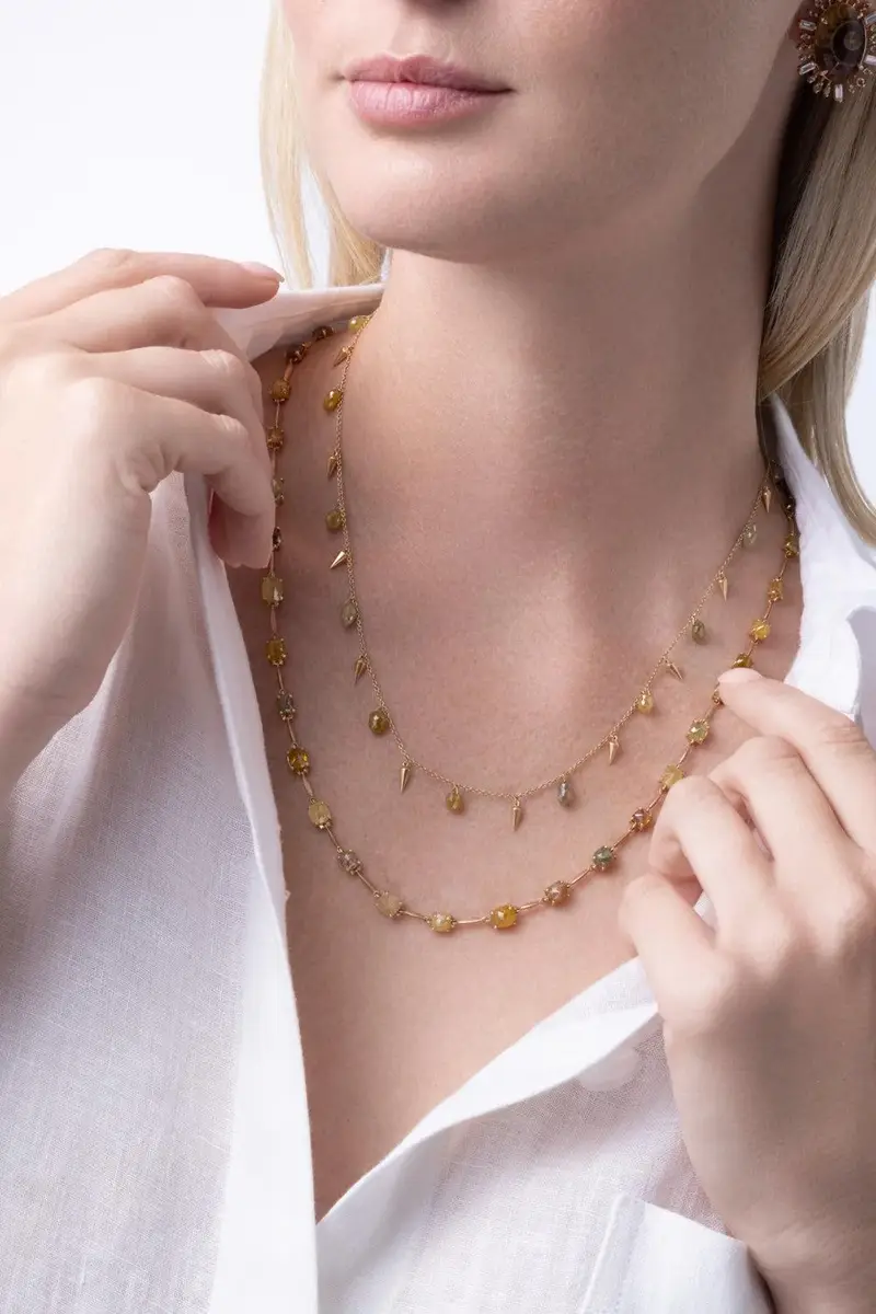 PARULINA Diamond Color Briolette Alternating Necklace | Thumbnail 4 PARULINA Diamond Color Briolette Alternating Necklace | Thumbnail 4