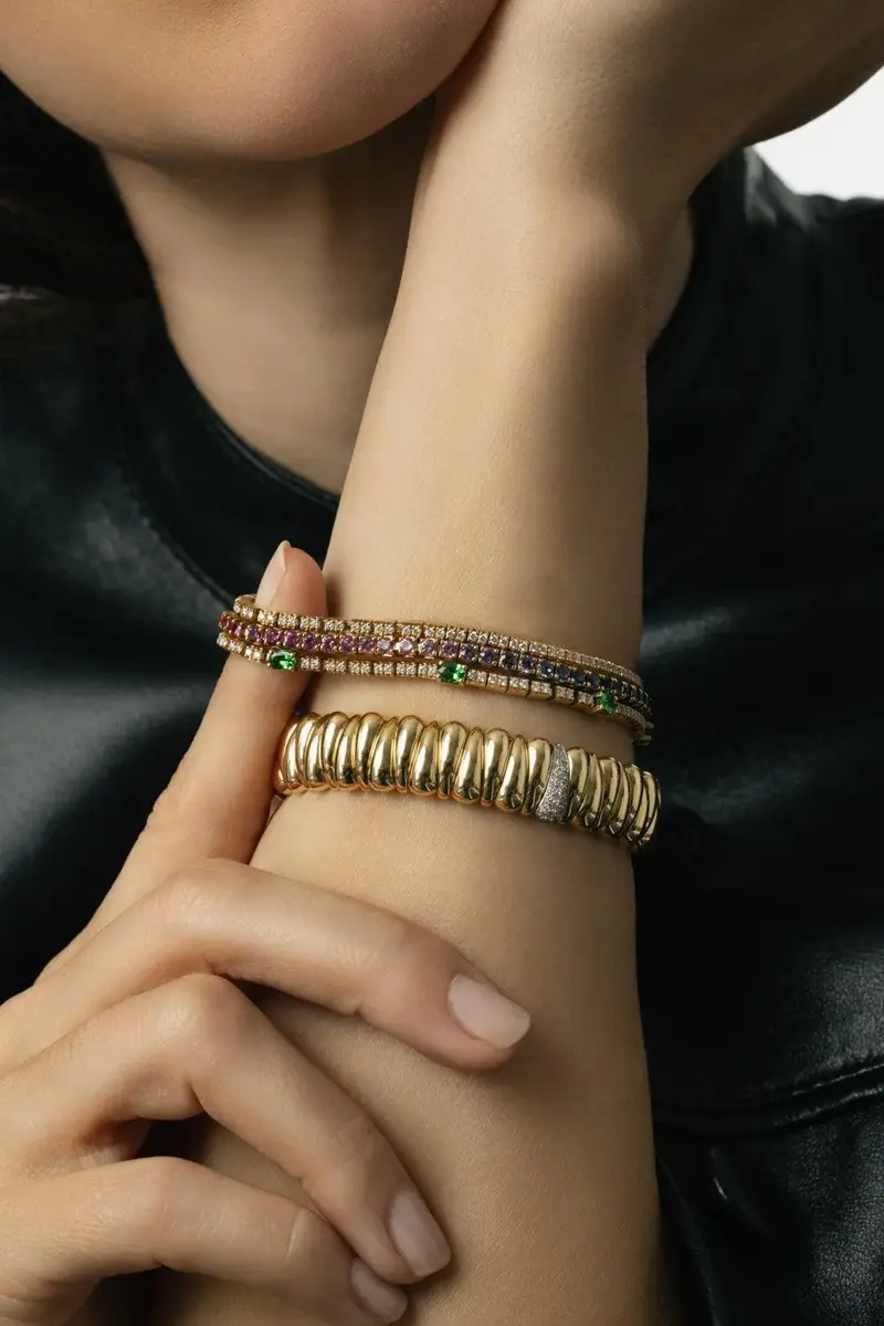 ROBERTO DEMEGLIO Diamond Polished Satin Artiglio Bracelet | Thumbnail 2