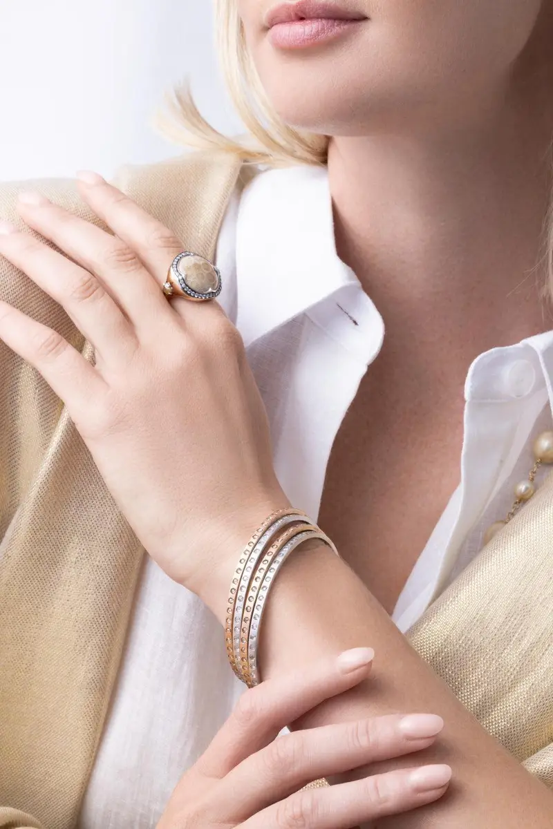 PARULINA Diamond Rose Ecclesia Bangle Bracelet | Thumbnail 2