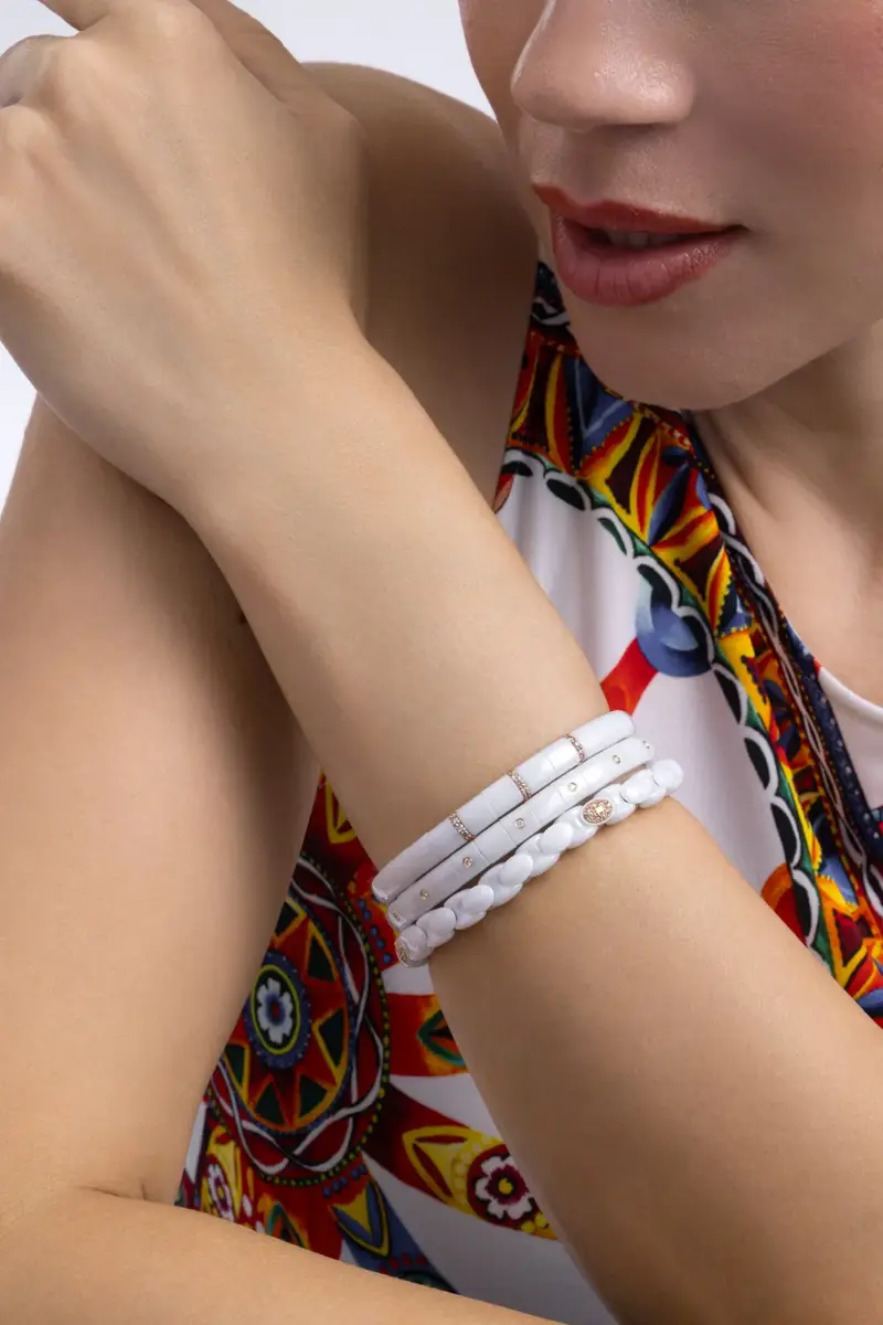 ROBERTO DEMEGLIO Diamond White Ceramic Pura Bracelet | Thumbnail 2