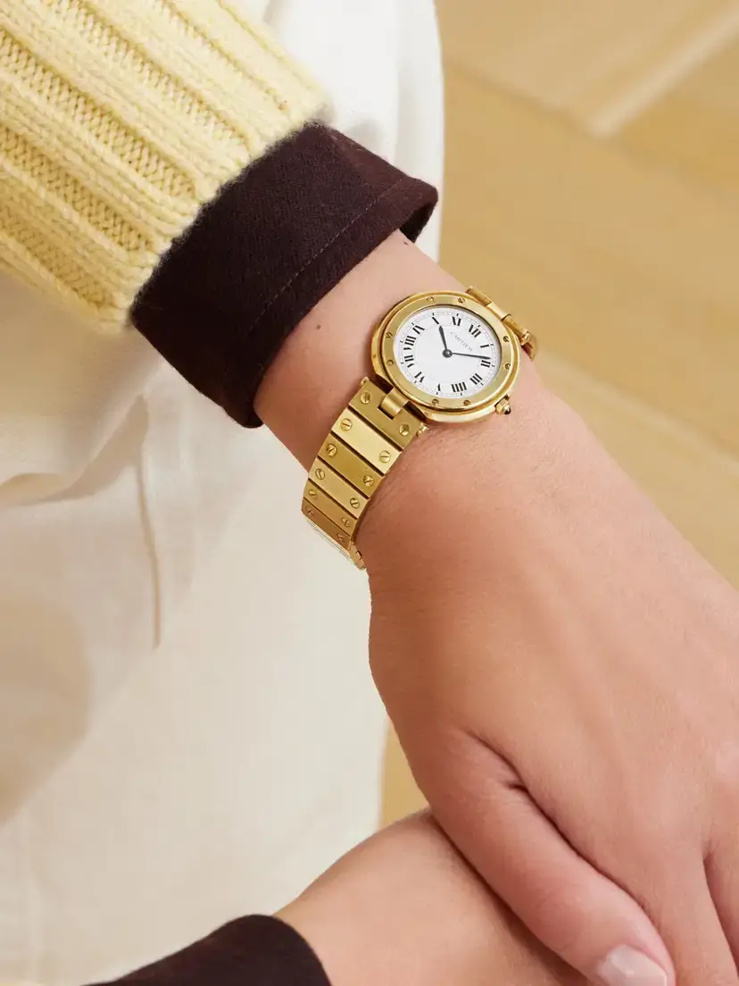 Stephanie Windsor + Cartier Vintage 1980s Vendôme Quartz-movement 18-karat Gold Watch, Ref. 8191 (6.75" Wrist) | Thumbnail 2 Stephanie Windsor + Cartier Vintage 1980s Vendôme Quartz-movement 18-karat Gold Watch, Ref. 8191 (6.75" Wrist) | Thumbnail 2