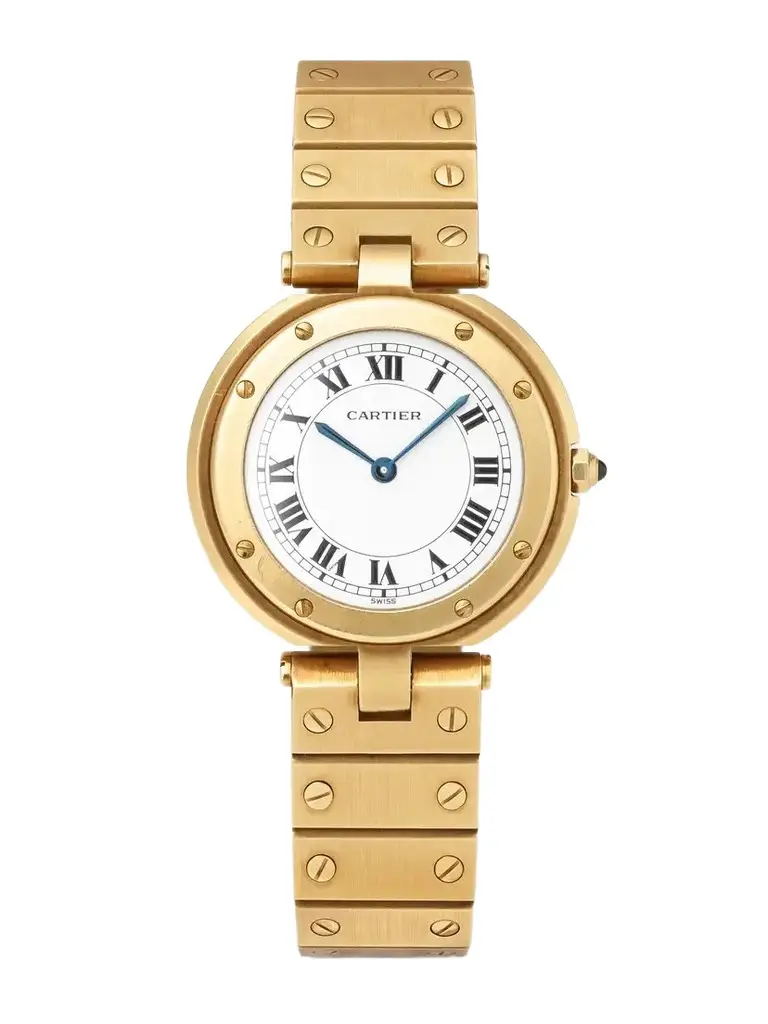 Stephanie Windsor + Cartier Vintage 1980s Vend&ocirc;me Quartz-movement 18-karat Gold Watch, Ref. 8191 (6.75" Wrist)
