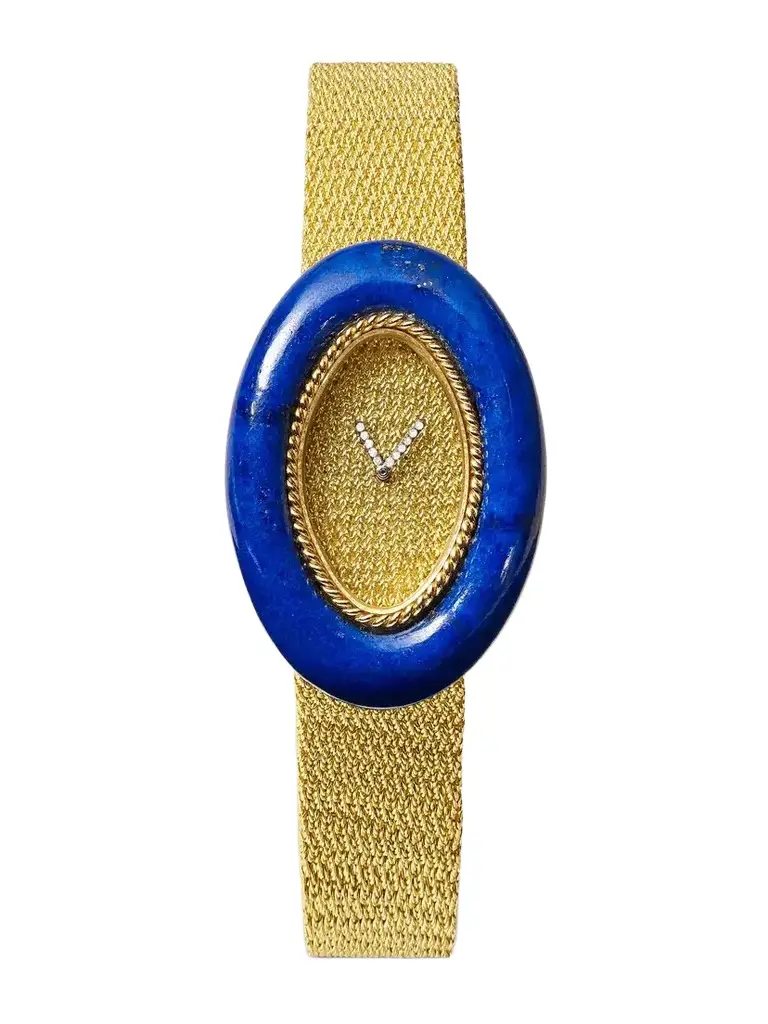 Stephanie Windsor + Audemars Piguet Vintage 1970s Hand-wound 18-karat Gold Lapis Lazuli And Diamond Case Watch (6.5" Wrist)