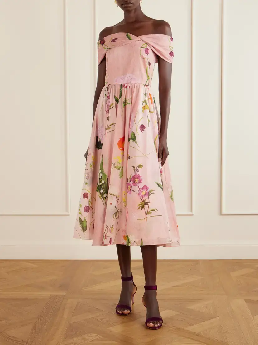 Oscar de la Renta Cotton Midi Dress | Thumbnail 2