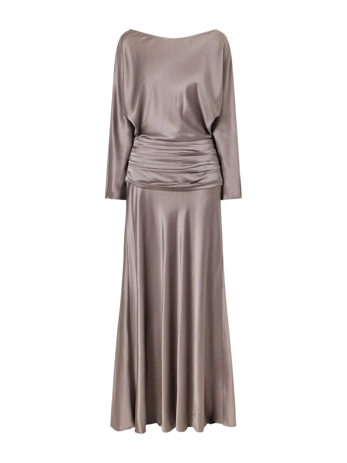 Freda Gathered Silk-blend Satin Maxi Dress Freda Gathered Silk-blend Satin Maxi Dress