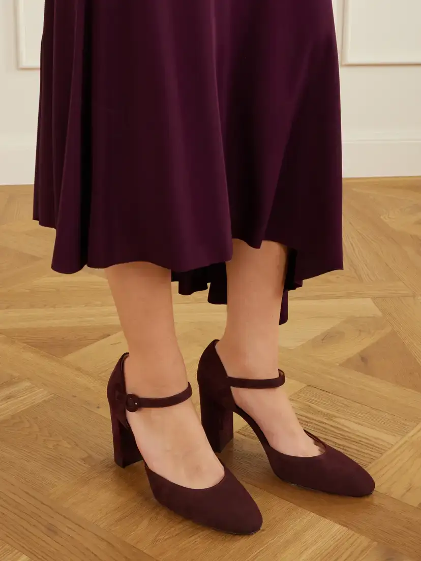Gianvito Rossi 85 Suede Mary Jane Pumps | Thumbnail 2 Gianvito Rossi 85 Suede Mary Jane Pumps | Thumbnail 2