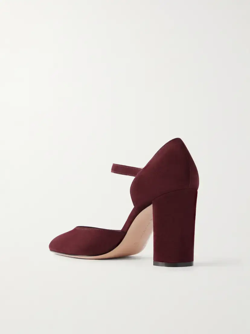 Gianvito Rossi 85 Suede Mary Jane Pumps | Thumbnail 3 Gianvito Rossi 85 Suede Mary Jane Pumps | Thumbnail 3