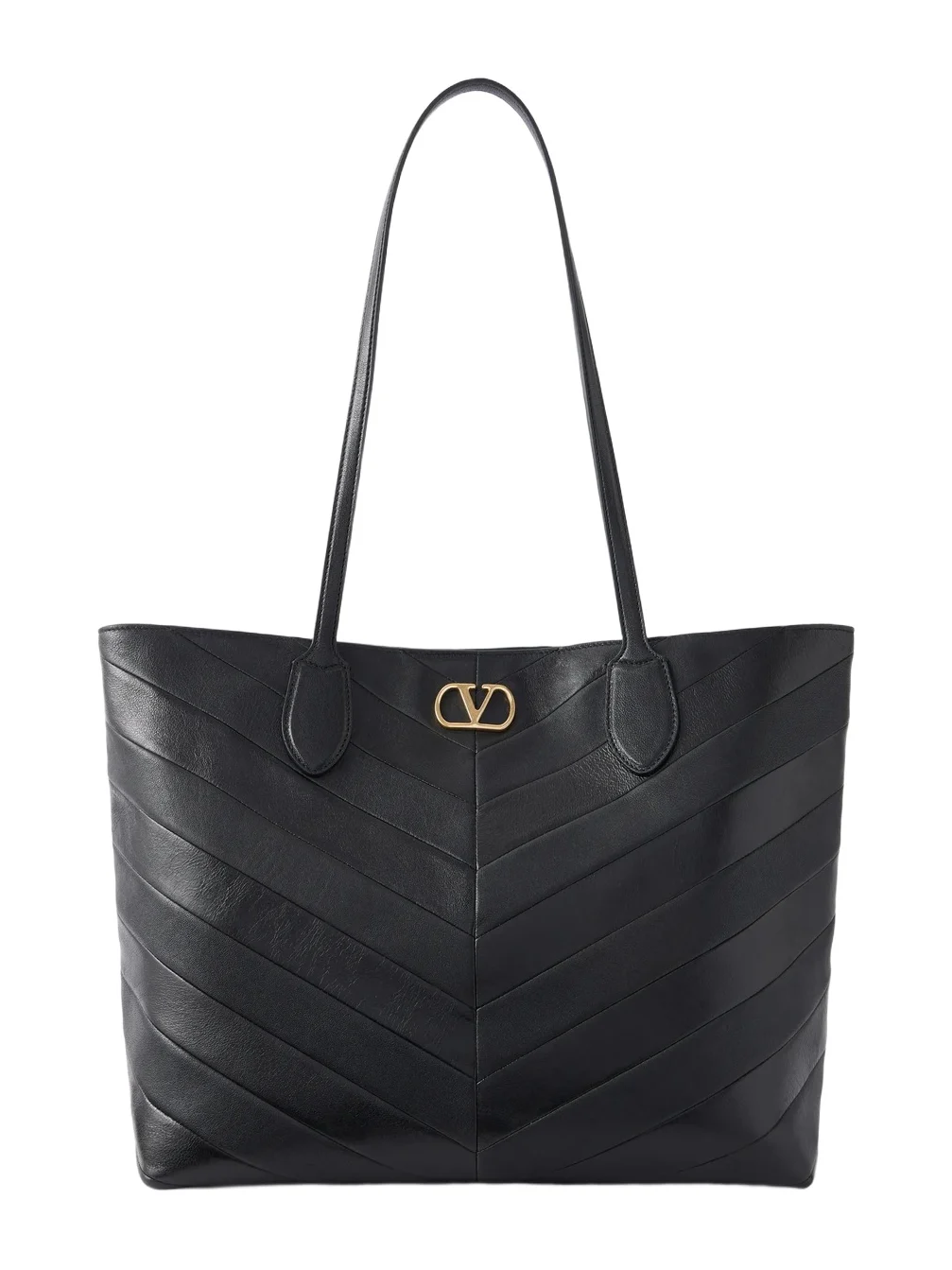 Jean Medium Chevron Leather Tote