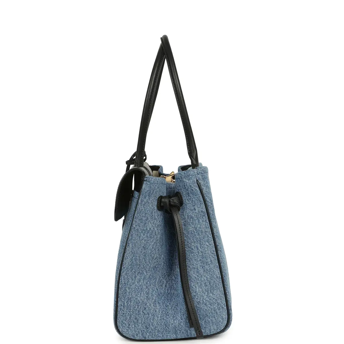 Chanel Chanel Large "Urban Essential" East West Shopping Tote Blue Denim, Black Caviar Gold Hardware | Thumbnail 3