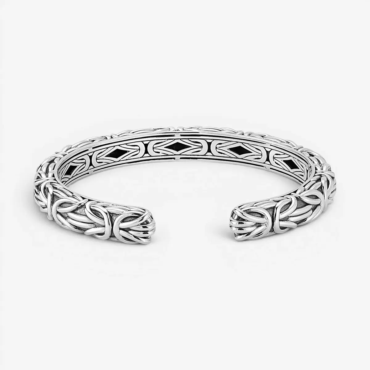 JAI JAI Sterling Silver Carved Byzantine Men's Cuff Bangle Bracelet JJH5015MB - S by The Solist | Thumbnail 3 JAI JAI Sterling Silver Carved Byzantine Men's Cuff Bangle Bracelet JJH5015MB - S by The Solist | Thumbnail 3