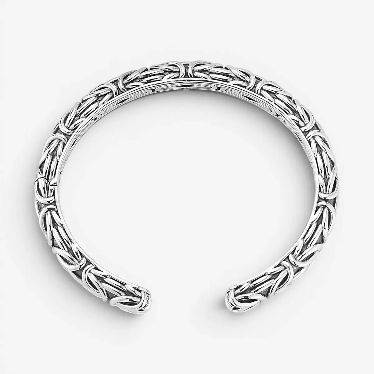 JAI JAI Sterling Silver Carved Byzantine Men's Cuff Bangle Bracelet JJH5015MB - L by The Solist | Thumbnail 4 JAI JAI Sterling Silver Carved Byzantine Men's Cuff Bangle Bracelet JJH5015MB - L by The Solist | Thumbnail 4