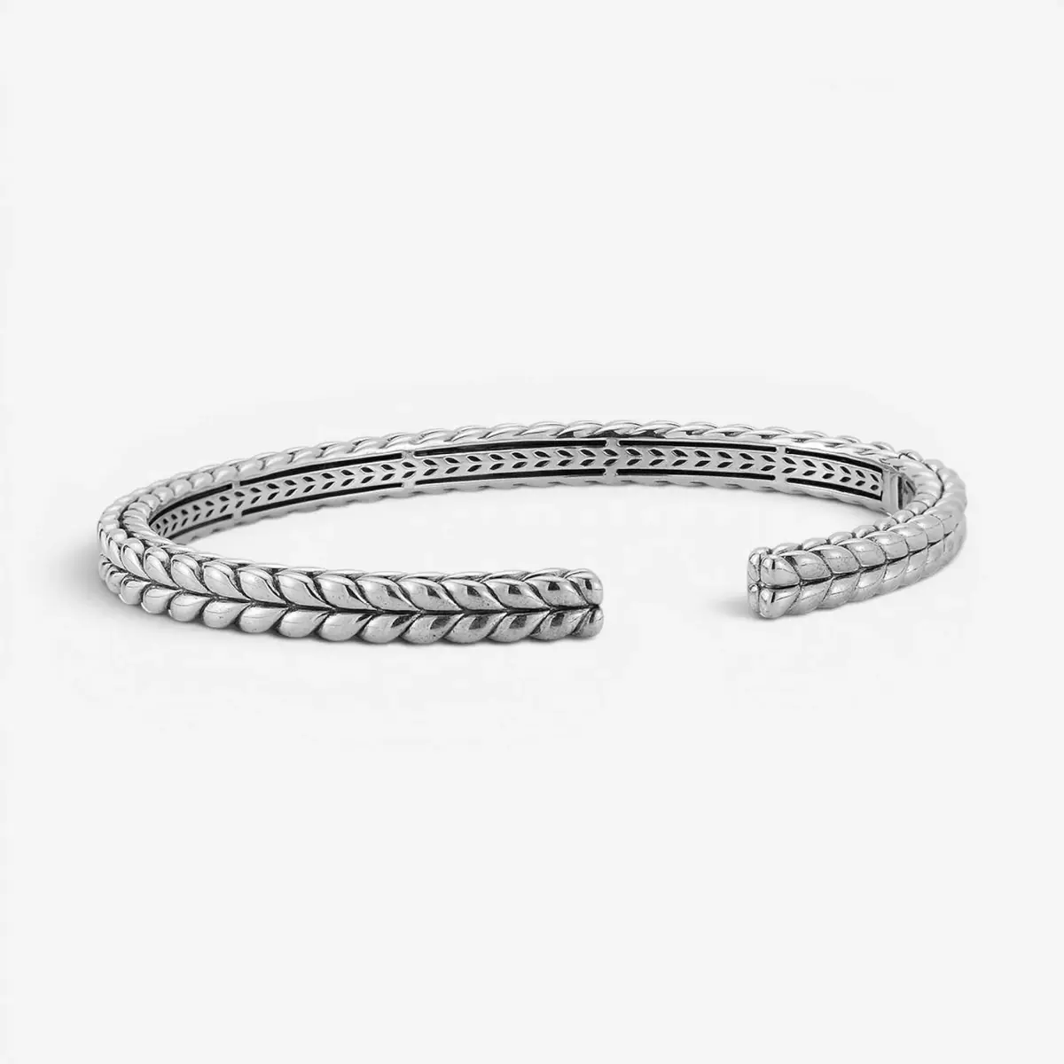 JAI JAI Sterling Silver Textured Men's Cuff Bracelet JJH5020MB - S by The Solist | Thumbnail 3 JAI JAI Sterling Silver Textured Men's Cuff Bracelet JJH5020MB - S by The Solist | Thumbnail 3