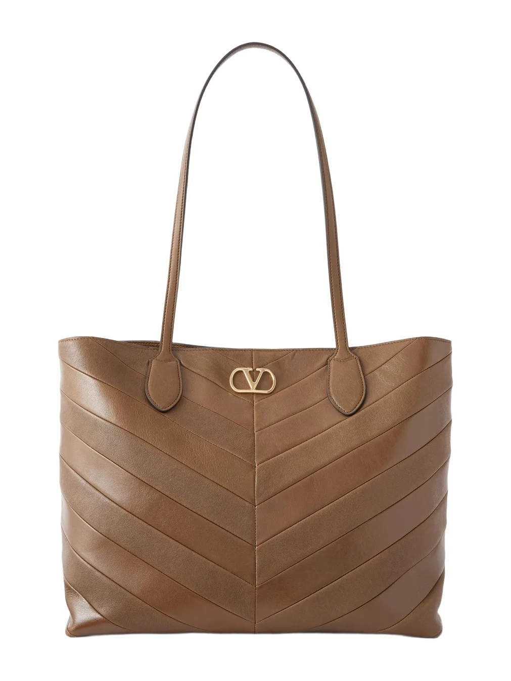 Jean Medium Chevron Leather Tote