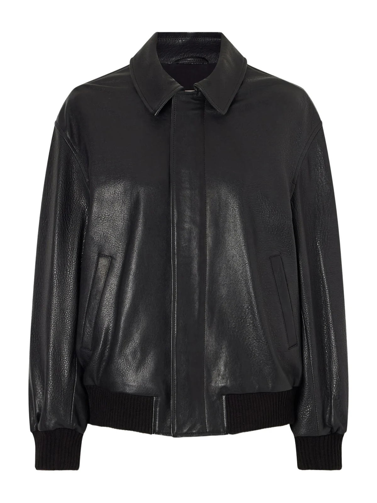 Nour Hammour Toyen Leather Bomber Jacket