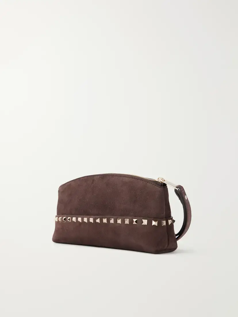 Valentino Garavani Rockstud Suede Clutch | Thumbnail 4 Valentino Garavani Rockstud Suede Clutch | Thumbnail 4