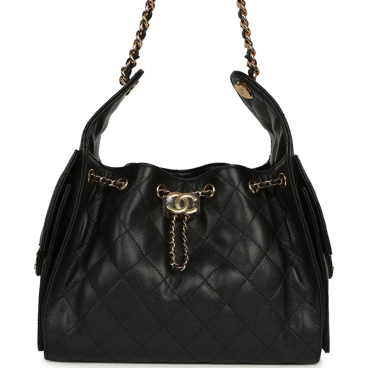 Chanel Chanel Small 25 Hobo Bag Black Caviar Gold Hardware | Image 1 Chanel Chanel Small 25 Hobo Bag Black Caviar Gold Hardware | Image 1