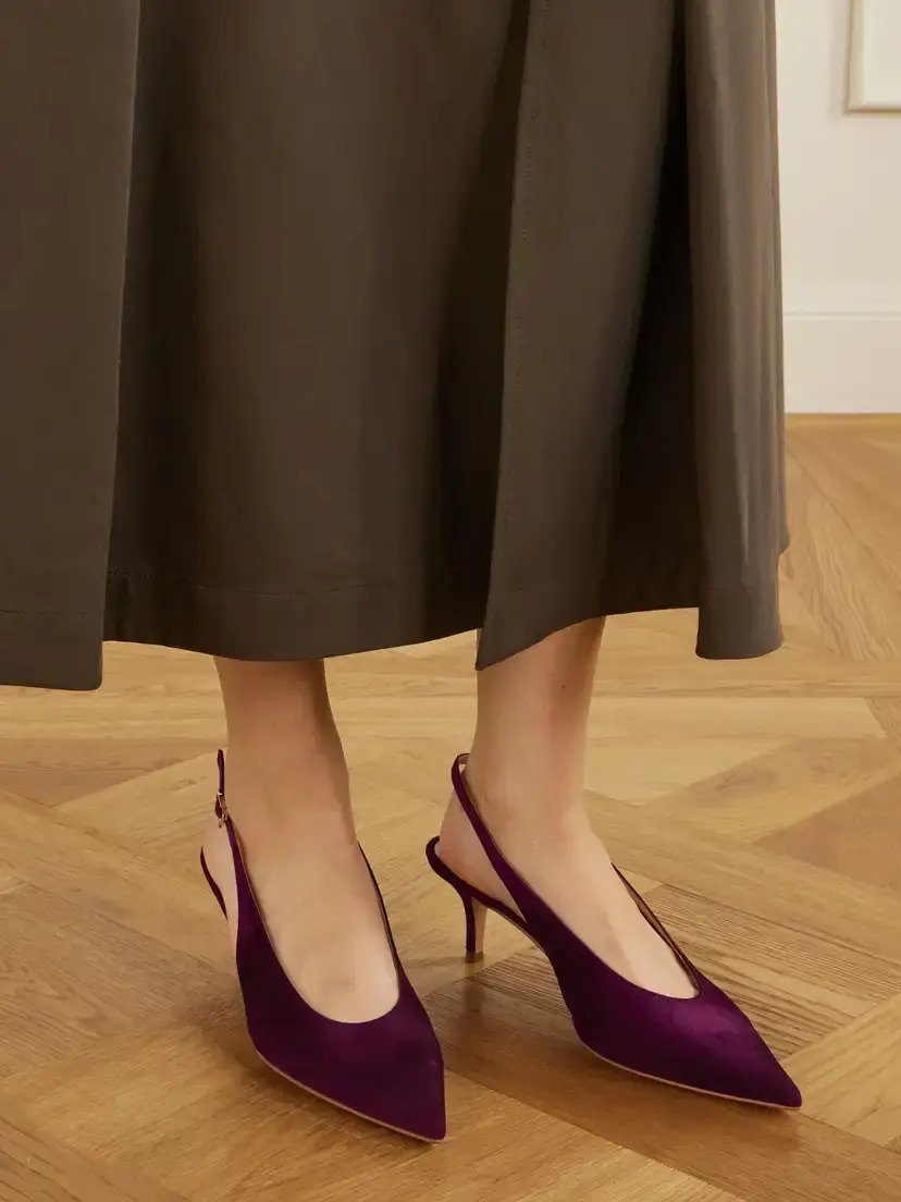 Gianvito Rossi Robbie Sling 55 Suede Slingback Pumps | Thumbnail 2 Gianvito Rossi Robbie Sling 55 Suede Slingback Pumps | Thumbnail 2