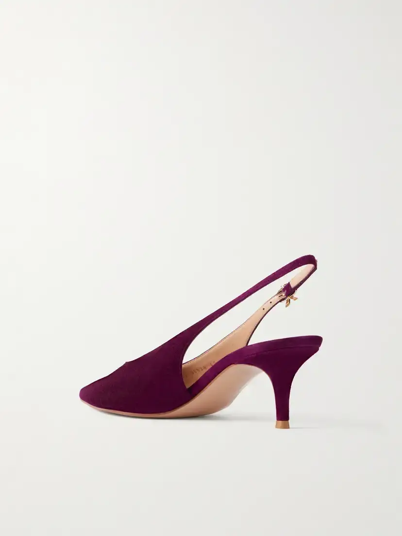 Gianvito Rossi Robbie Sling 55 Suede Slingback Pumps | Thumbnail 3 Gianvito Rossi Robbie Sling 55 Suede Slingback Pumps | Thumbnail 3