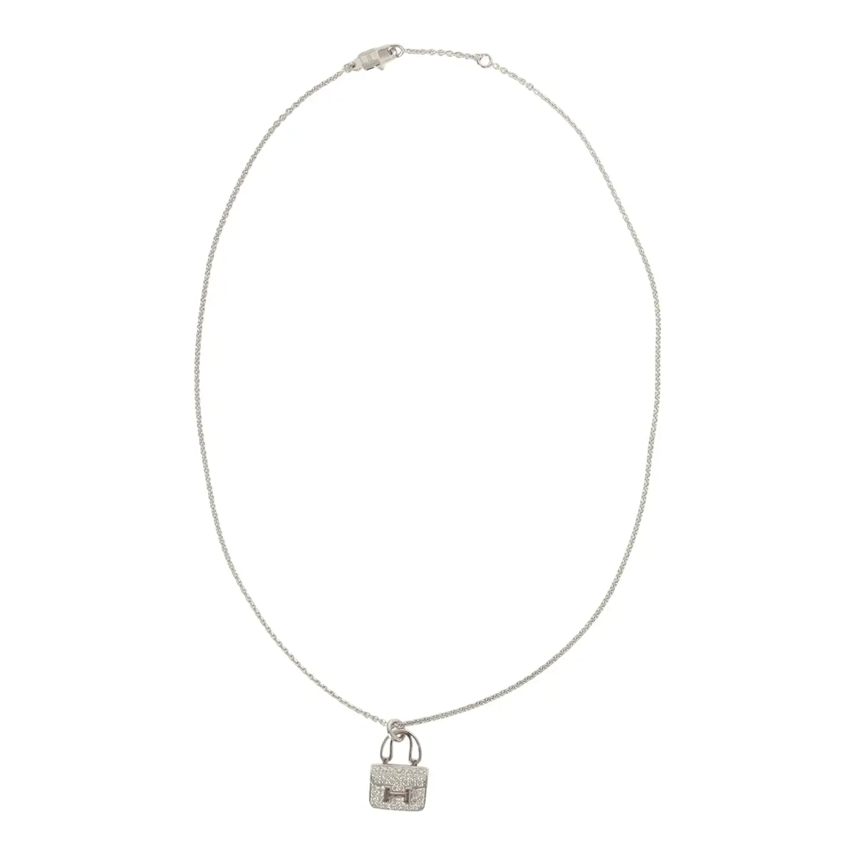 HERMÈS Hermes Amulettes Constance Pendant Necklace Diamonds 18K White Gold | Thumbnail 7 HERMÈS Hermes Amulettes Constance Pendant Necklace Diamonds 18K White Gold | Thumbnail 7