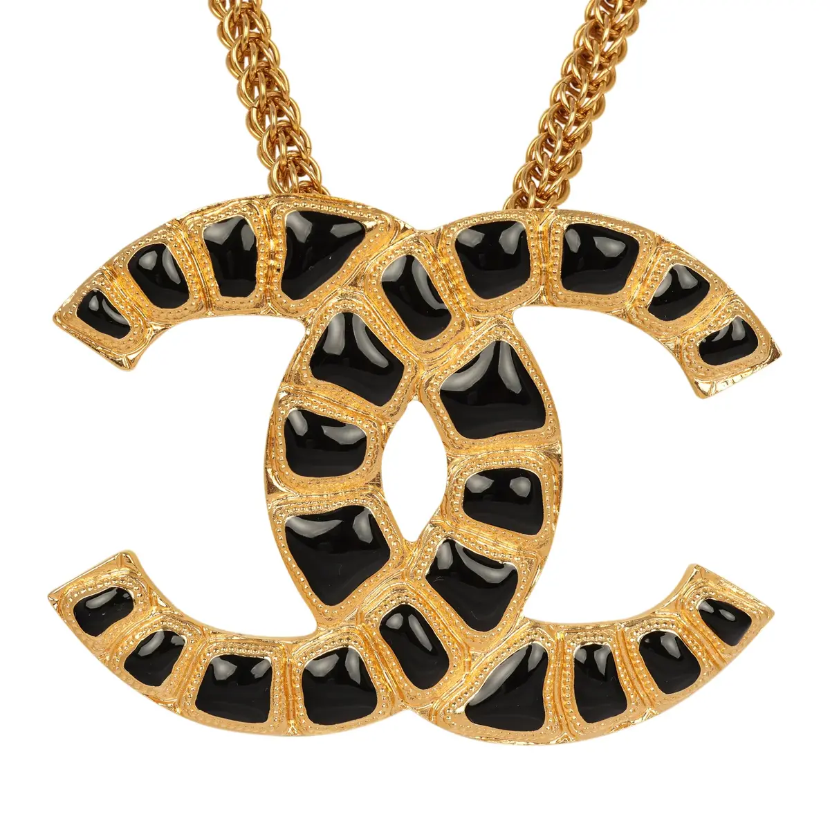 Chanel Pre-owned Chanel Large "Along The Nile" Short CC Necklace Black, Resin | Thumbnail 2 Chanel Pre-owned Chanel Large "Along The Nile" Short CC Necklace Black, Resin | Thumbnail 2