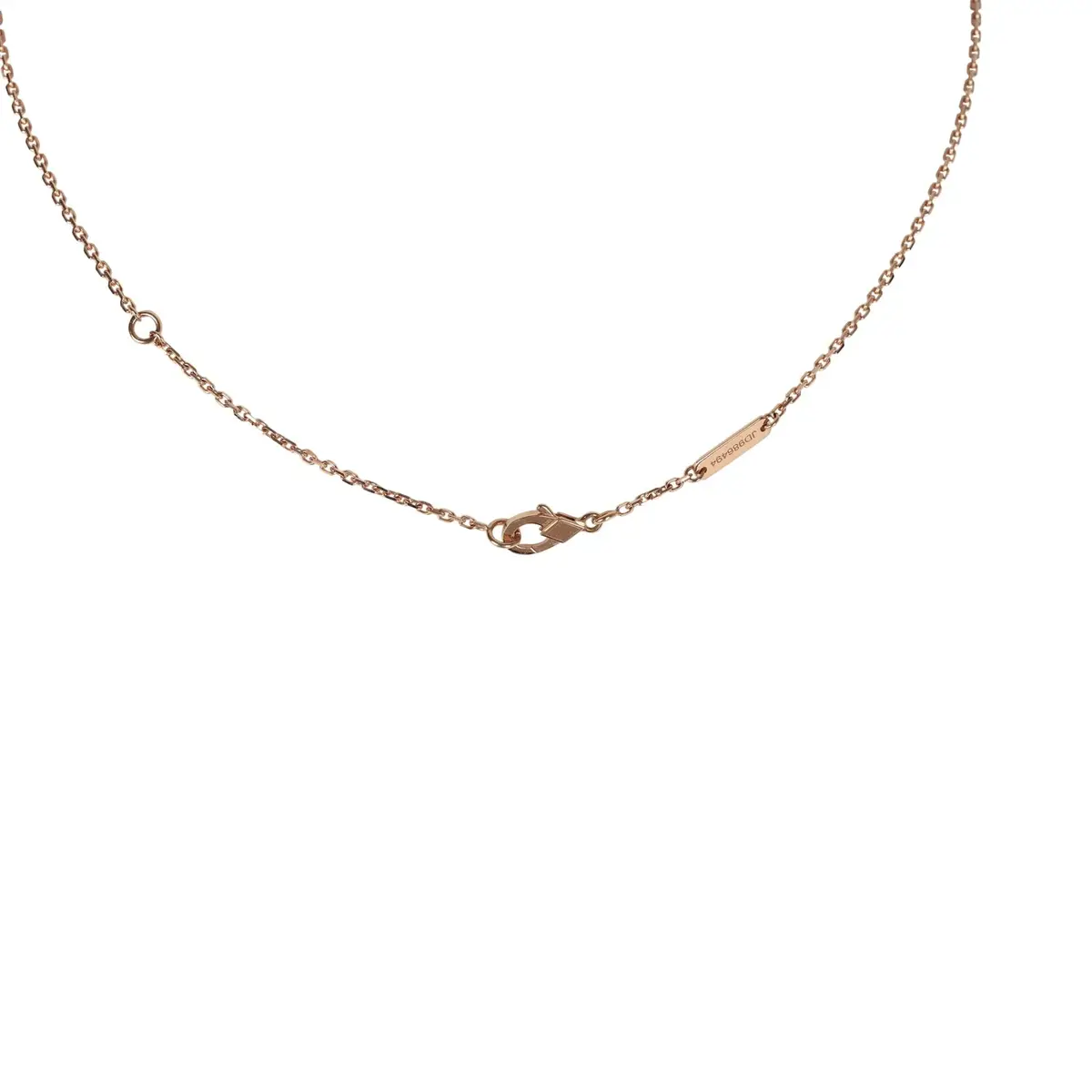 Van Cleef & Arpels Van Cleef & Arpels 2023 Holiday Vintage Alhambra Pendant Necklace Silver Obsidian White Diamond Rose Gold | Thumbnail 6