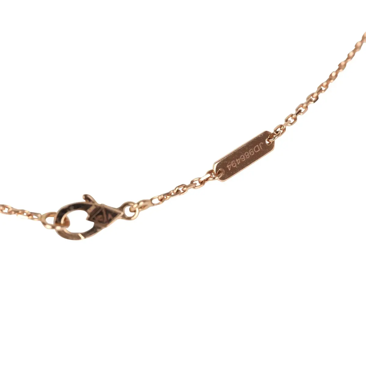 Van Cleef & Arpels Van Cleef & Arpels 2023 Holiday Vintage Alhambra Pendant Necklace Silver Obsidian White Diamond Rose Gold | Thumbnail 7