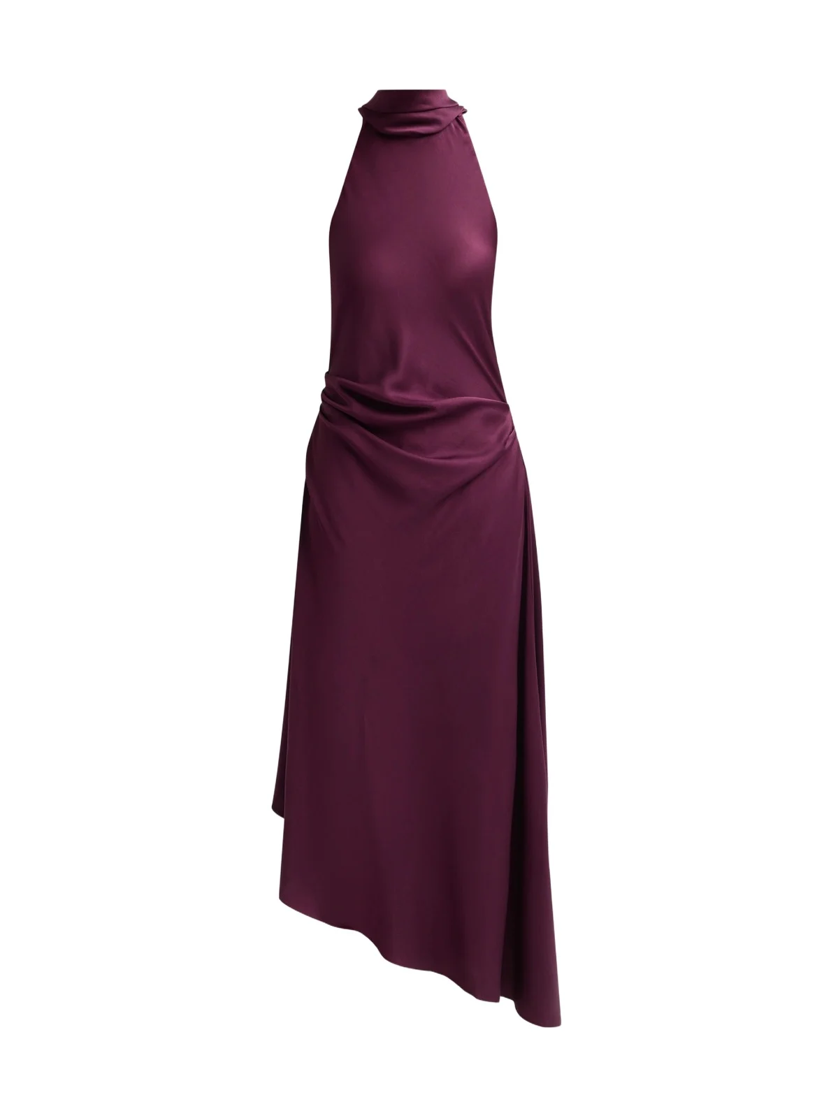 Women's Monica Asymmetric Satin Midi Dress Women's Monica Asymmetric Satin Midi Dress