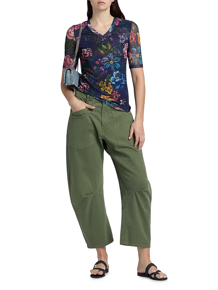 Johnny Was Women's Floral Mesh V-Neck Top | Thumbnail 2 Johnny Was Women's Floral Mesh V-Neck Top | Thumbnail 2