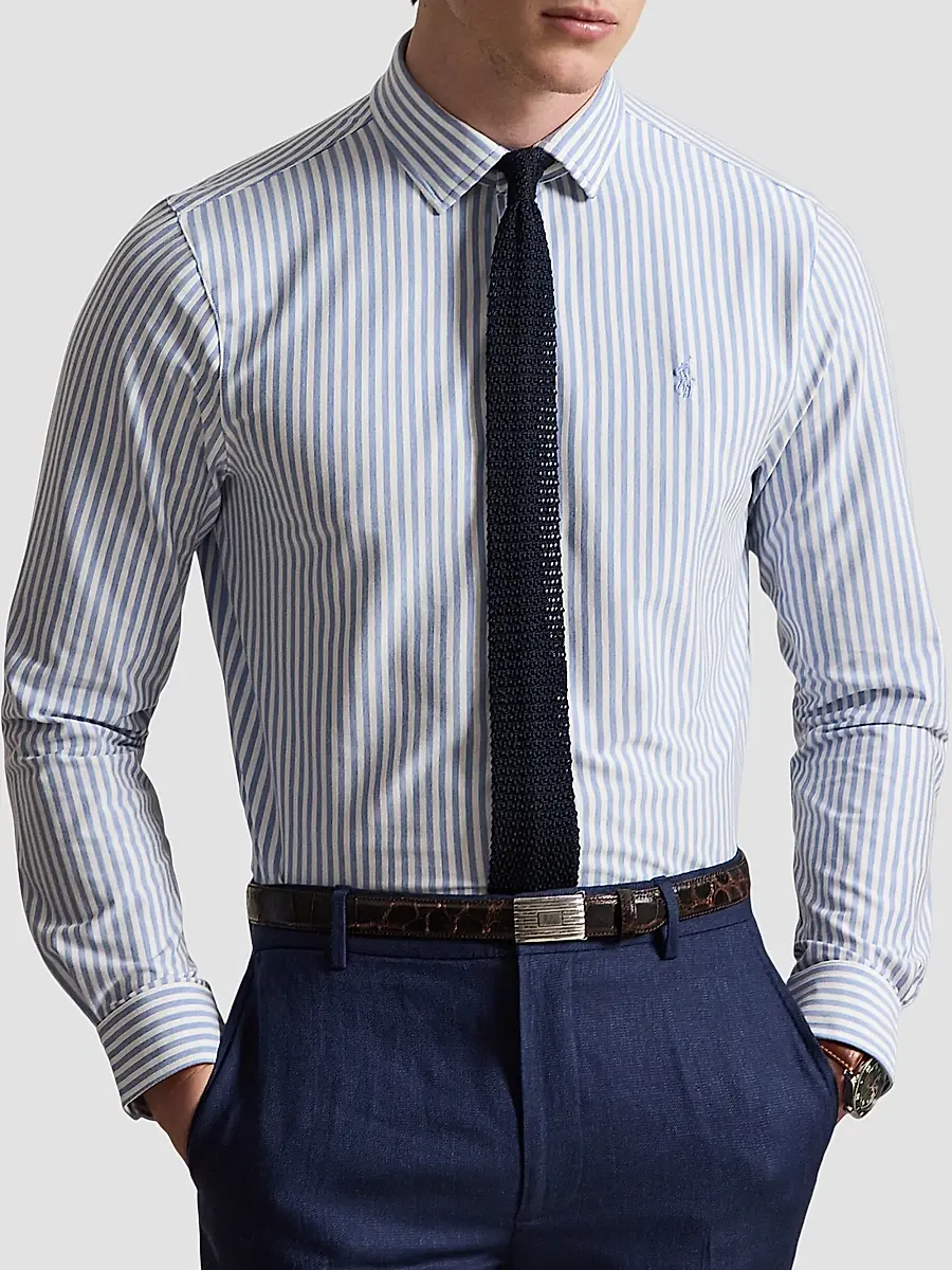Polo Ralph Lauren Men's Classic-Fit Cotton Seersucker Oxford Shirt | Thumbnail 4 Polo Ralph Lauren Men's Classic-Fit Cotton Seersucker Oxford Shirt | Thumbnail 4