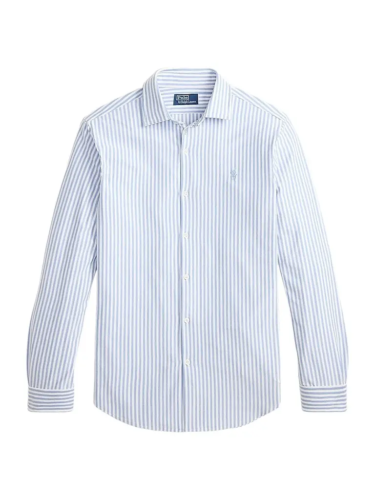 Polo Ralph Lauren Men's Classic-Fit Seersucker Oxford Shirt - Medium Blue White | Image 1 Polo Ralph Lauren Men's Classic-Fit Seersucker Oxford Shirt - Medium Blue White | Image 1