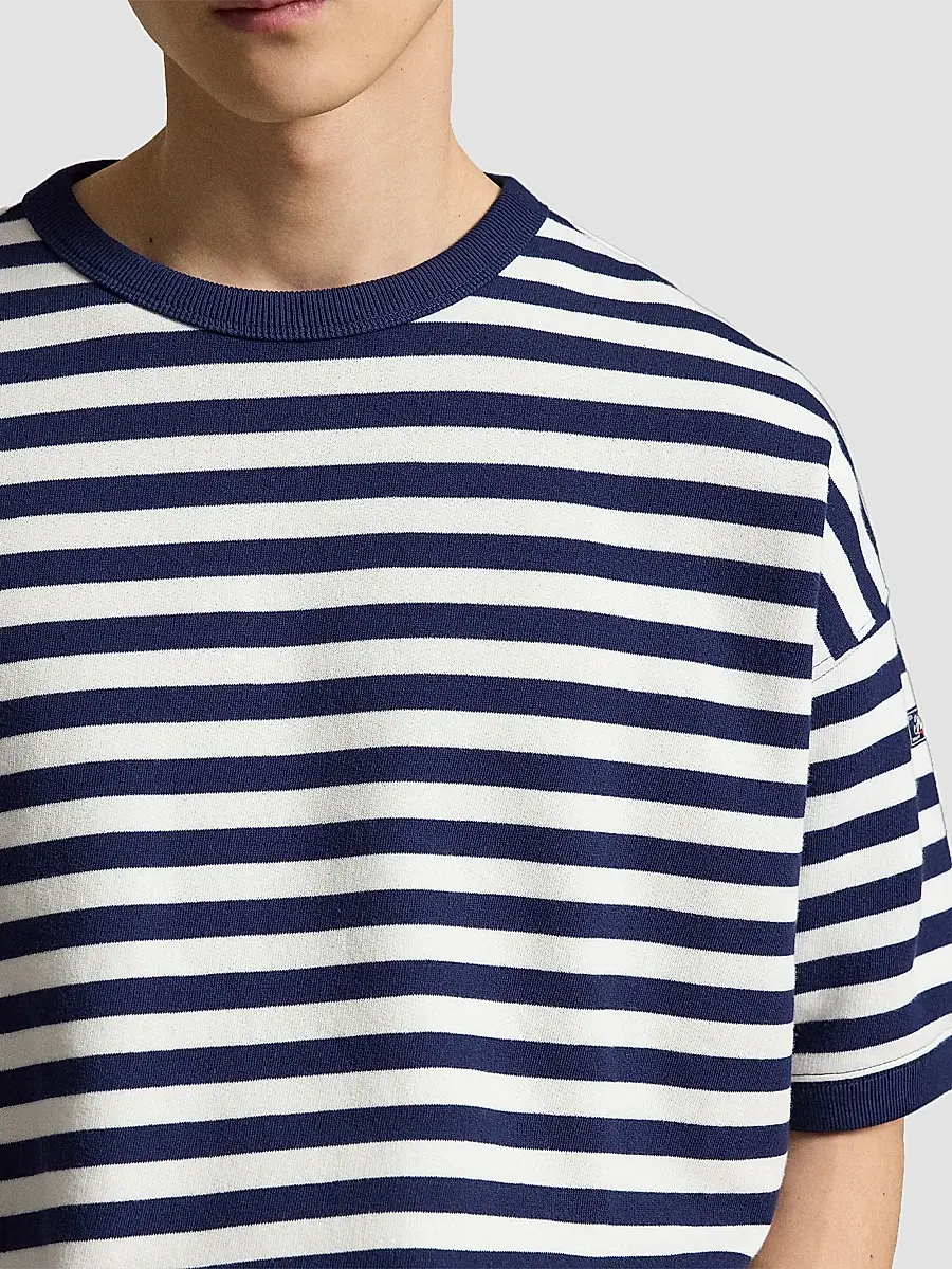 Polo Ralph Lauren Men's Relaxed-Fit Striped Cotton-Blend Sweatshirt | Thumbnail 5 Polo Ralph Lauren Men's Relaxed-Fit Striped Cotton-Blend Sweatshirt | Thumbnail 5