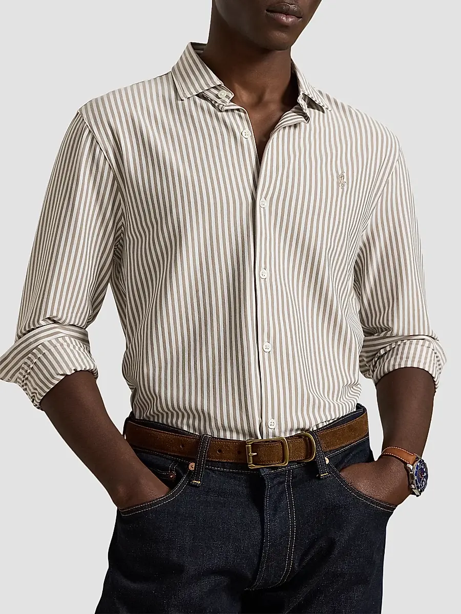 Polo Ralph Lauren Men's Classic-Fit Cotton Seersucker Oxford Shirt | Thumbnail 4 Polo Ralph Lauren Men's Classic-Fit Cotton Seersucker Oxford Shirt | Thumbnail 4