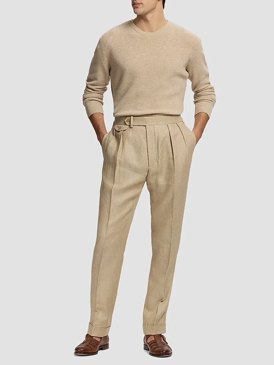 Ralph Lauren Purple Label Men's Cotton-Cashmere Crewneck Sweater | Thumbnail 2 Ralph Lauren Purple Label Men's Cotton-Cashmere Crewneck Sweater | Thumbnail 2