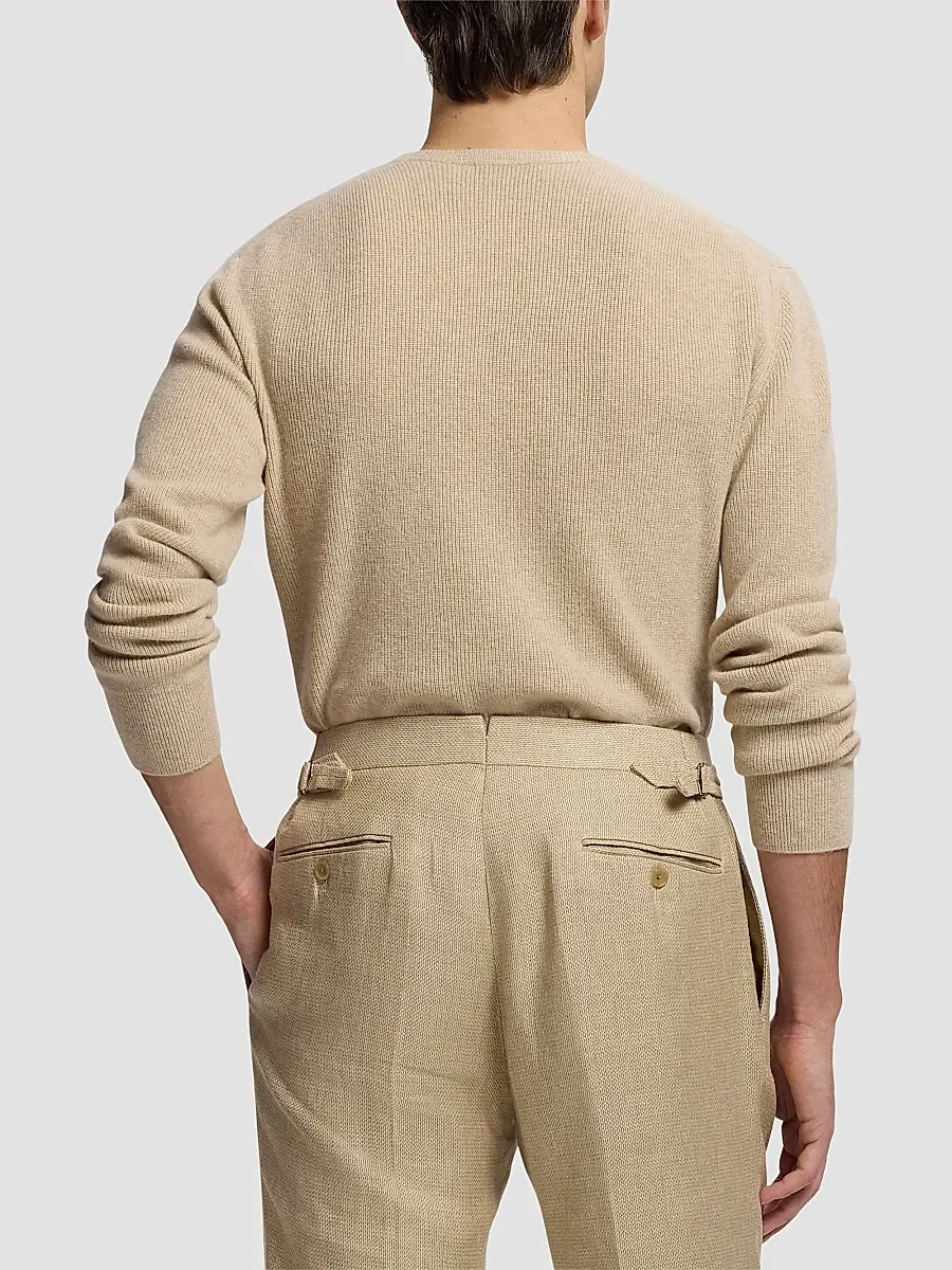 Ralph Lauren Purple Label Men's Cotton-Cashmere Crewneck Sweater | Thumbnail 3 Ralph Lauren Purple Label Men's Cotton-Cashmere Crewneck Sweater | Thumbnail 3