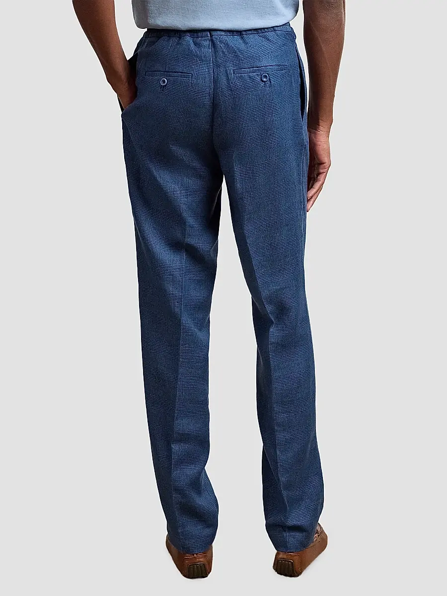 Ralph Lauren Purple Label Men's Linen Glen Checked Trousers | Thumbnail 8 Ralph Lauren Purple Label Men's Linen Glen Checked Trousers | Thumbnail 8