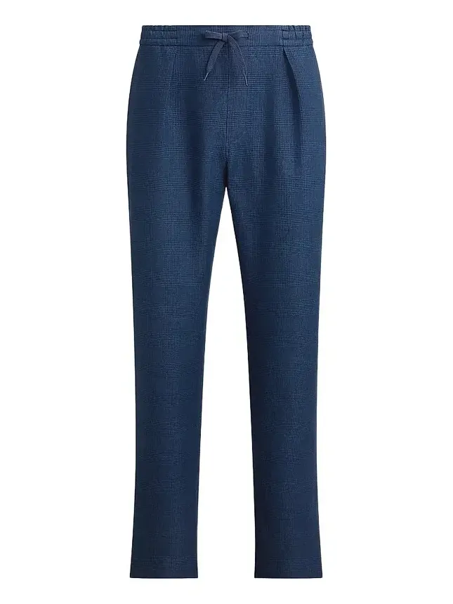 Men's Linen Glen Checked Trousers